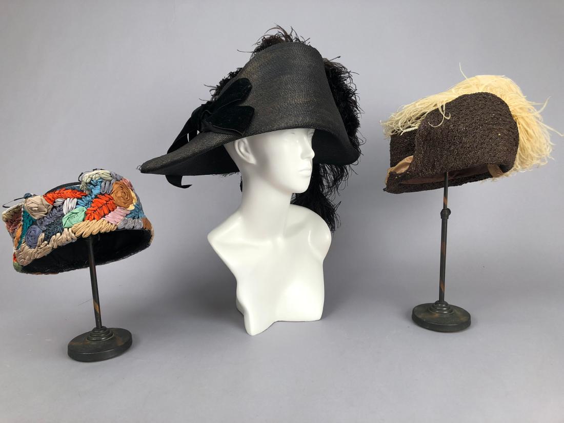 THREE ASYMMETRICAL STRAW HATS, c. 1911 - 1920 (1 of 2)