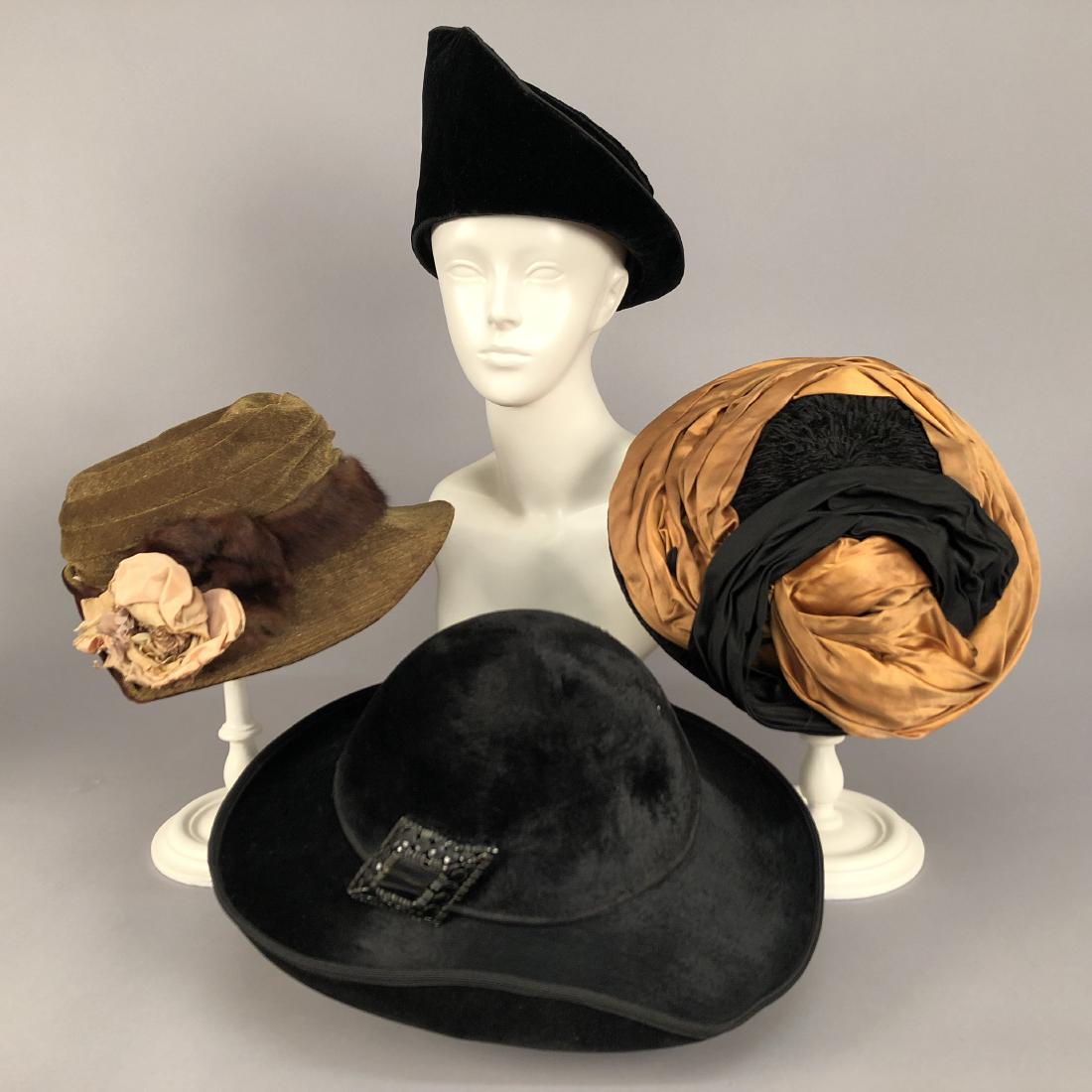 FOUR VELVET HATS, 1914 - 1918 (1 of 8)
