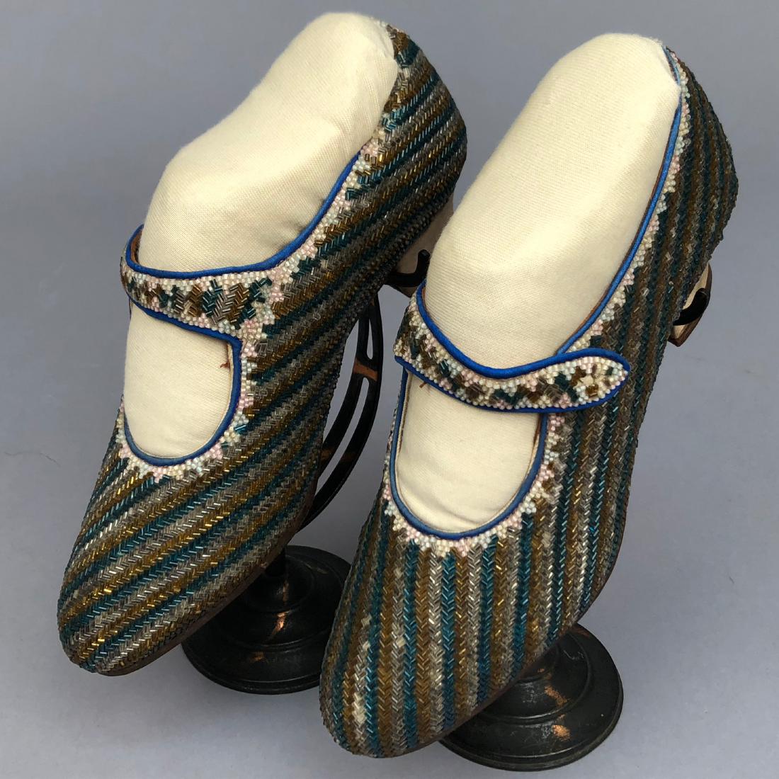 BEADED PUMPS with ANKLE STRAP, c. 1925 (1 of 4)