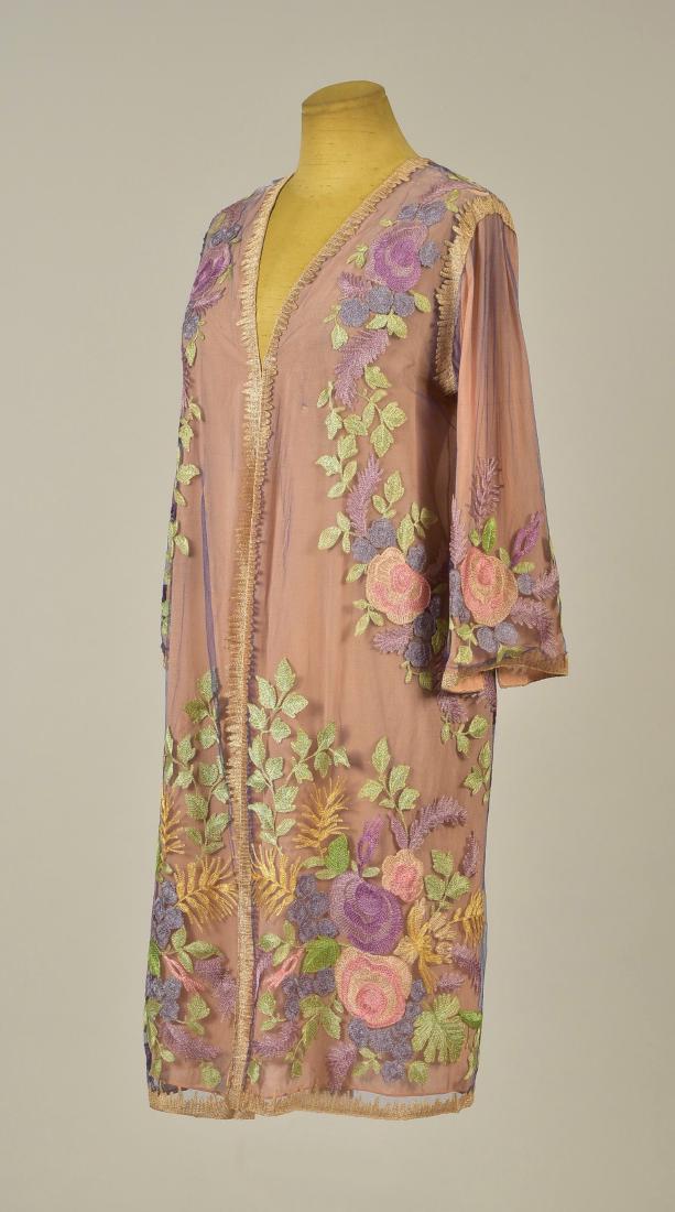 EMBROIDERED NET over SILK DESHABILLE, 1925 (1 of 4)