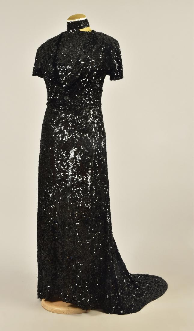 TRAINED SEQUINED GOWN with JACKET, 1930s (1 of 5)