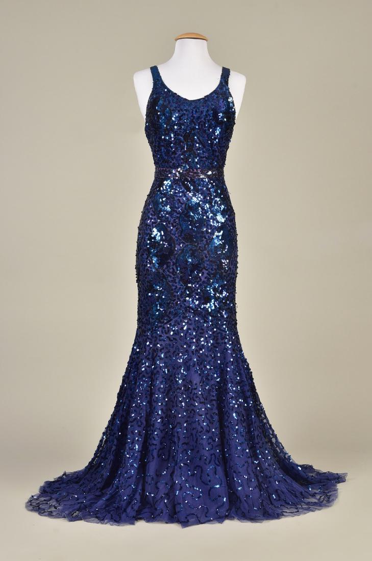 SEQUINNED NET EVENING GOWN c. 1930 (1 of 4)