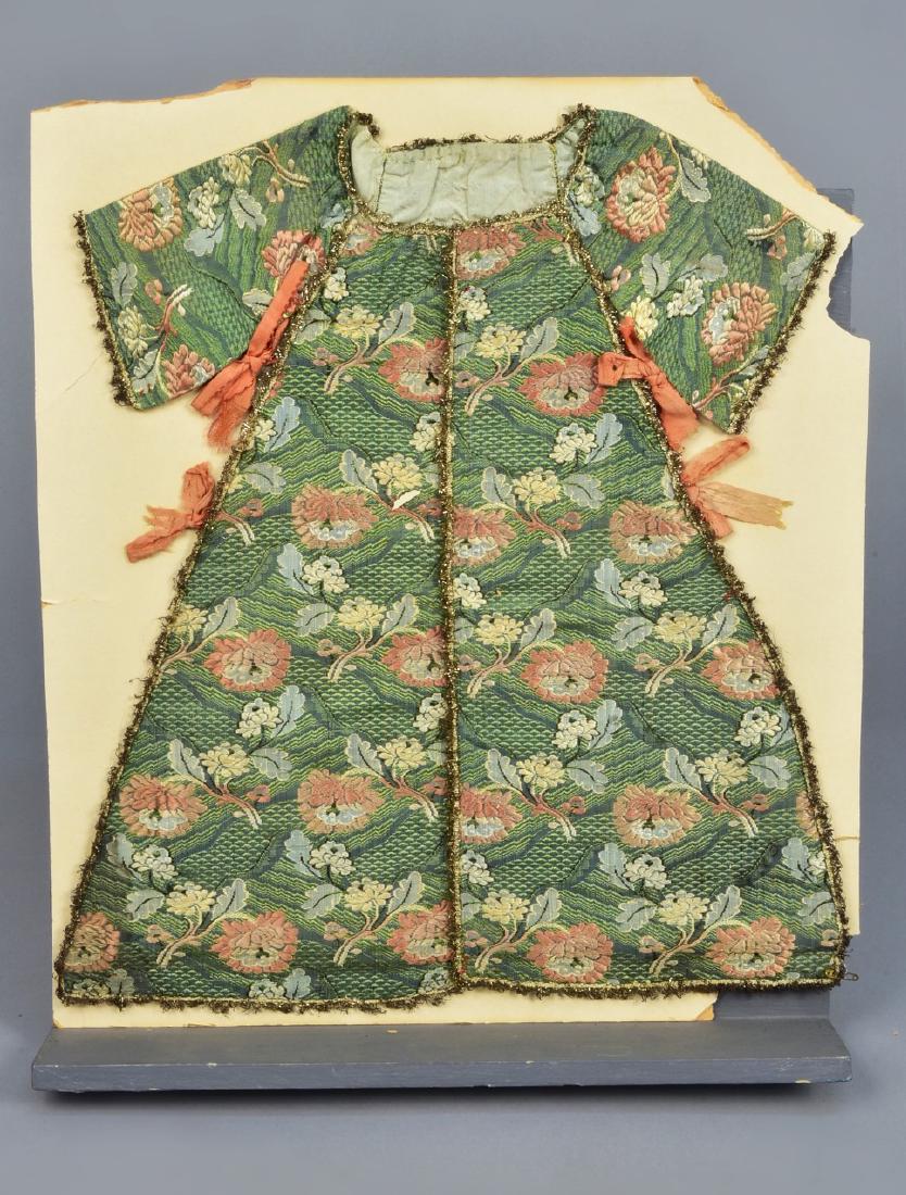 SILK BROCADE INFANT ROBE or STATUE VESTMENT, 18th C, (1 of 3)