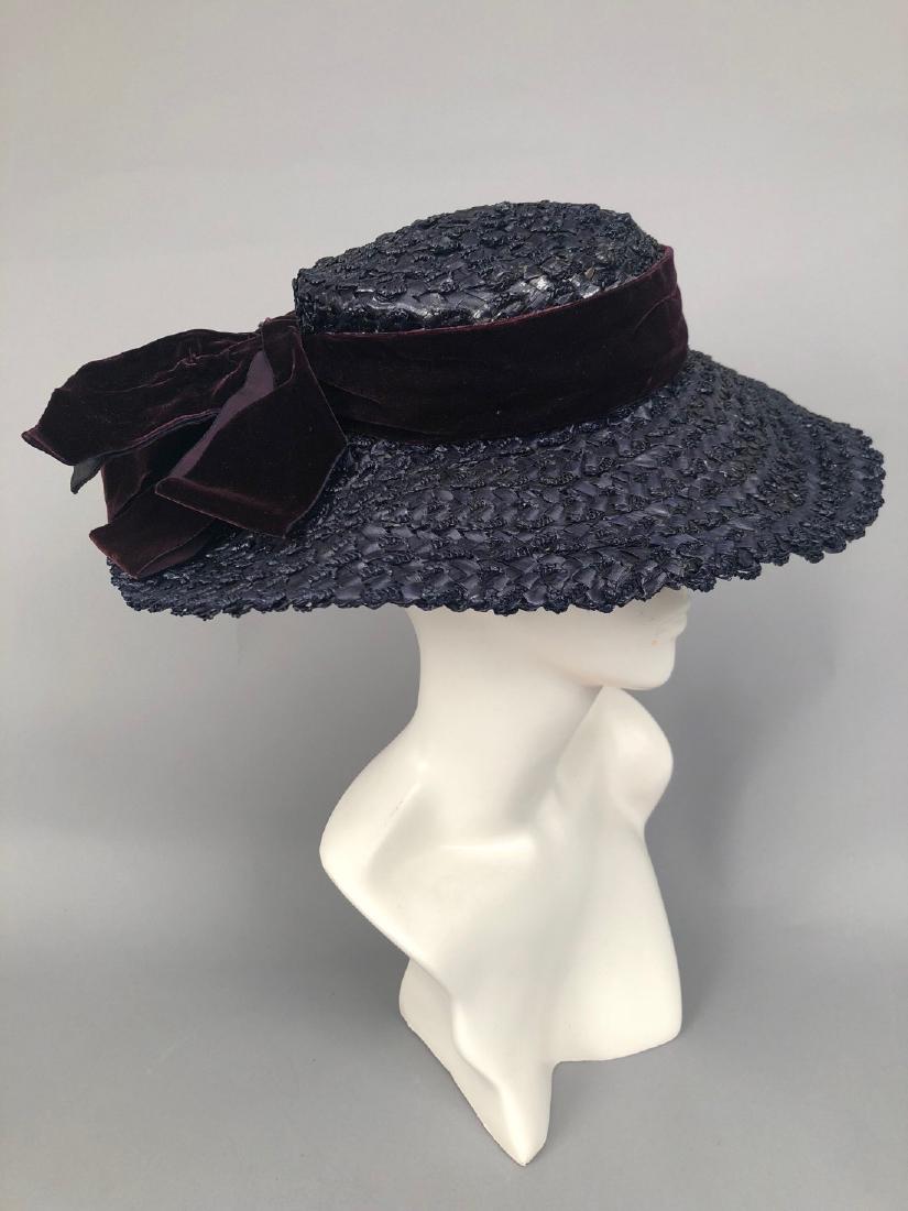 EDWARD MOLYNEUX STRAW HAT, 1930s (1 of 4)