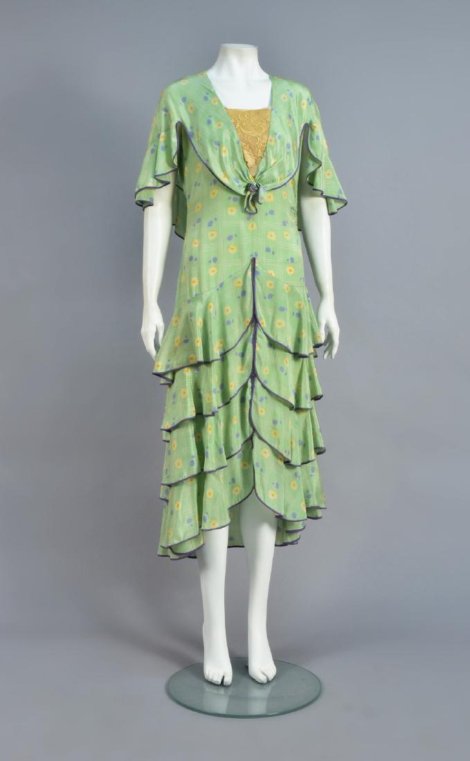 PRINTED SILK DAY DRESS, 1920s (1 of 5)