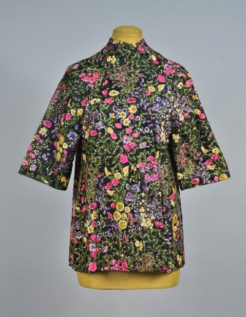 ITALIAN SEQUINED FLORAL-PRINT JACKET, 1950s (1 of 4)