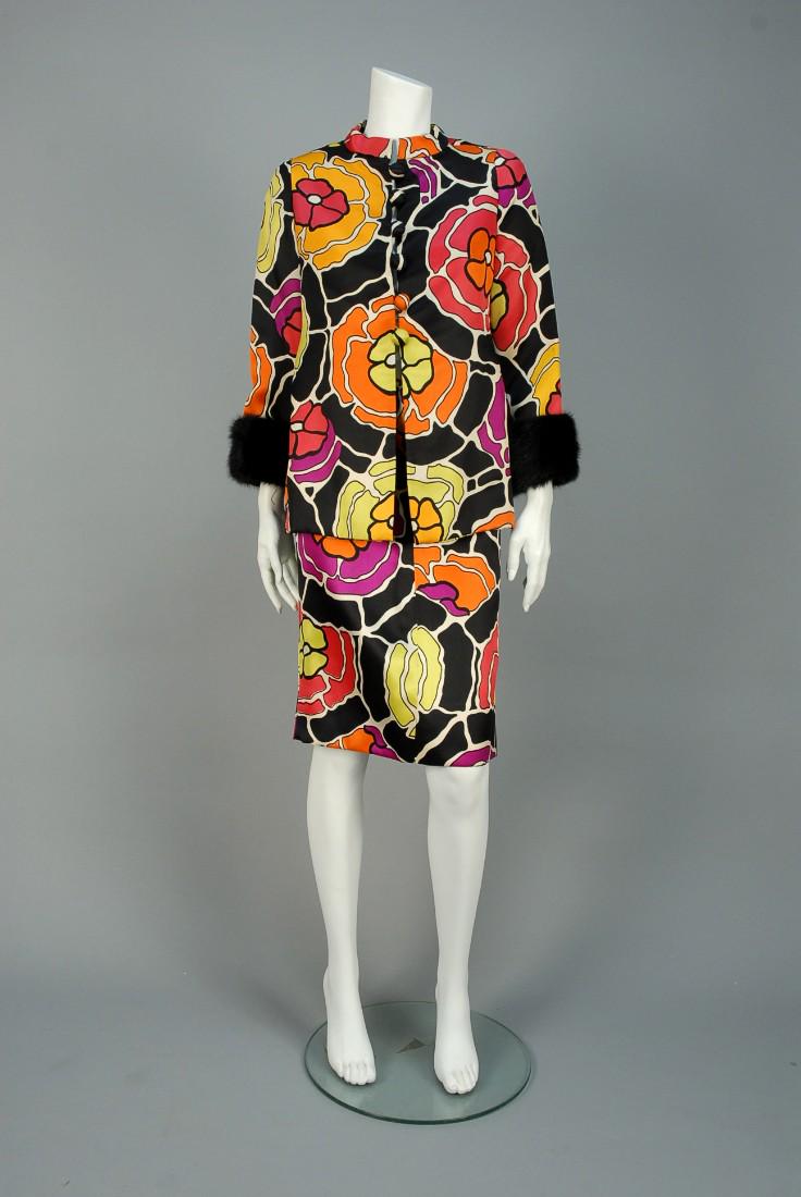 DONALD BROOKS FUR TRIMMED SKIRT SUIT, 1960s (1 of 5)