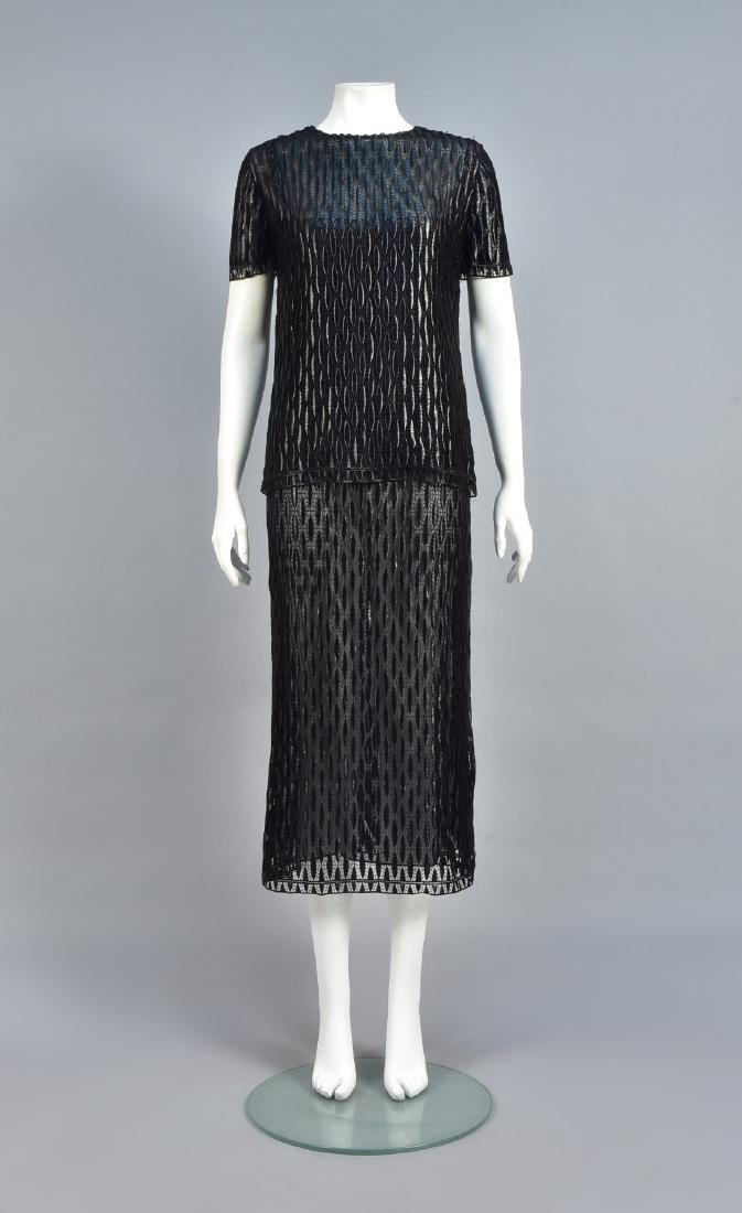 BILL BLASS GEOMETRIC LACE EVENING DRESS and JACKET, (1 of 5)