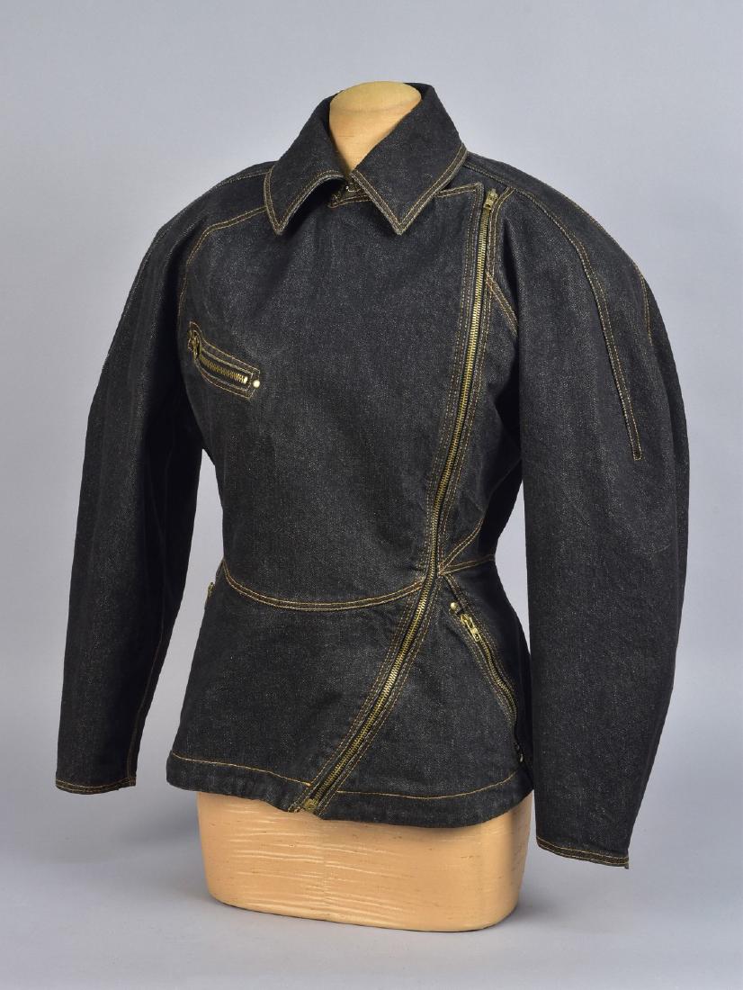 ALAIA BLACK DENIM JACKET, 1986 (1 of 4)