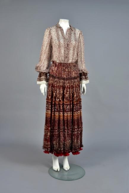 OSCAR de LA RENTA DEADSTOCK BOHO CHIC BLOUSE and SKIRT (1 of 5)