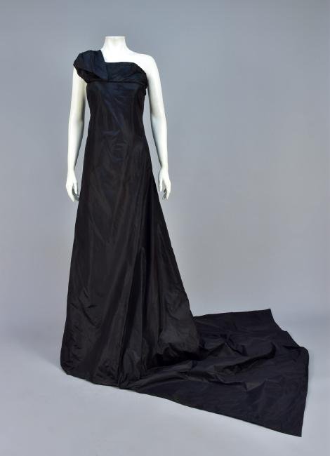 GIANFRANCO FERRE SINGLE SHOULDER WRAP BALLGOWN, 1999 (1 of 4)