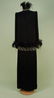 556: GIVENCHY JEWELED and FEATHERED EVENING GOWN, 1980'