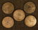 FIVE EXTREMELY FINE JAPANESE CLOISONNE SILVER BUTTONS. - 2