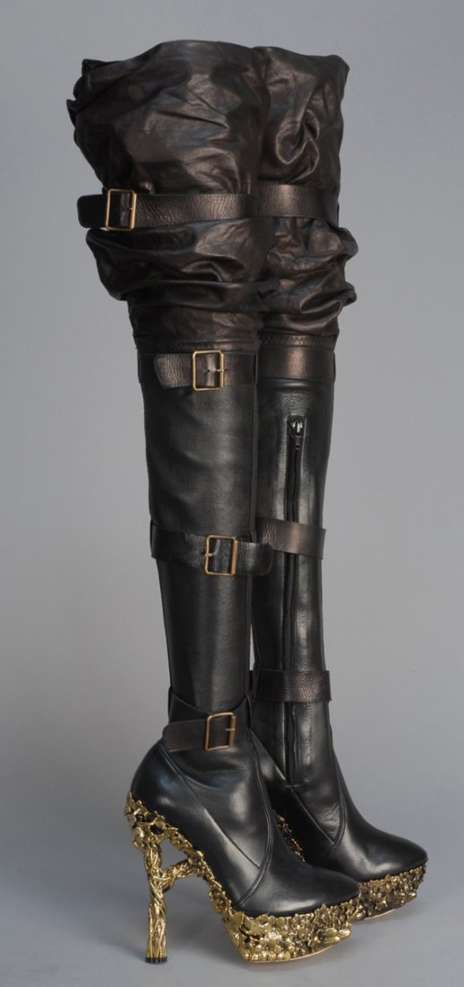 alexander mcqueen thigh high boots