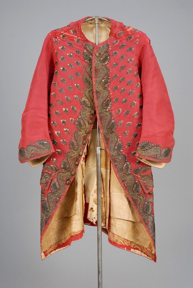 YOUNG GENTS METALLIC EMBROIDERED SILK COAT, 1750 - (1 of 3)