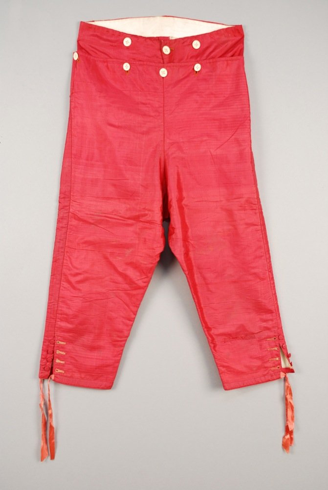 GENTS FALL FRONT SATIN BREECHES, EARLY or LATE 19th C. (1 of 4)