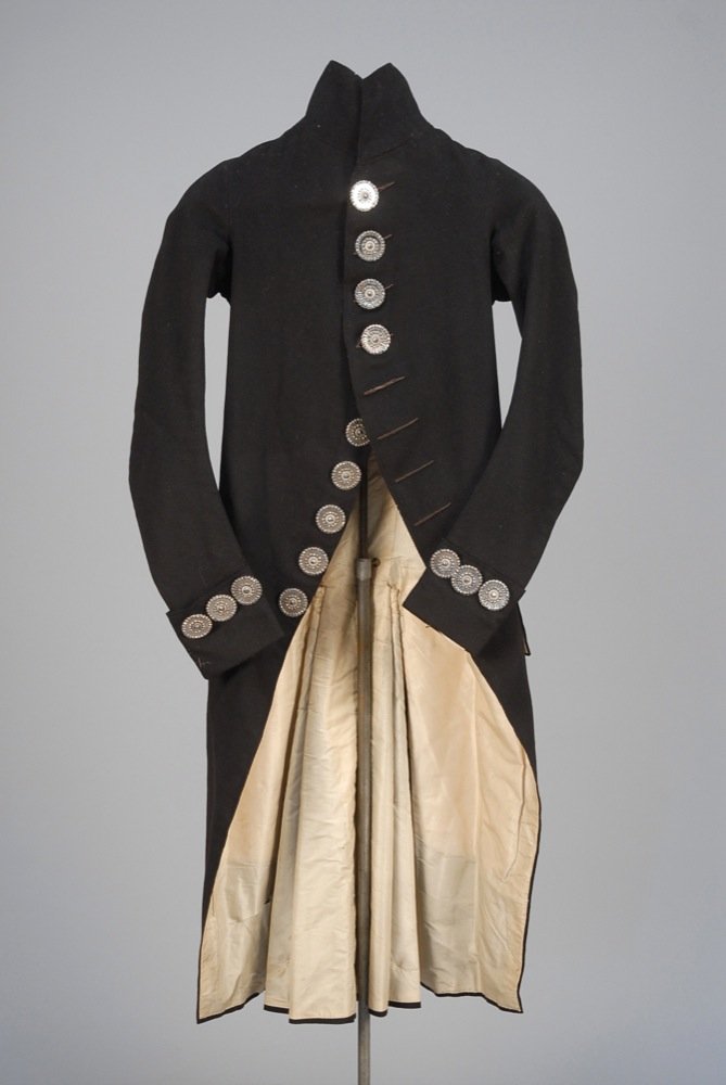 GENTS ENGLISH WOOL COURT PRESENTATION COAT, 1800-1830. (1 of 5)