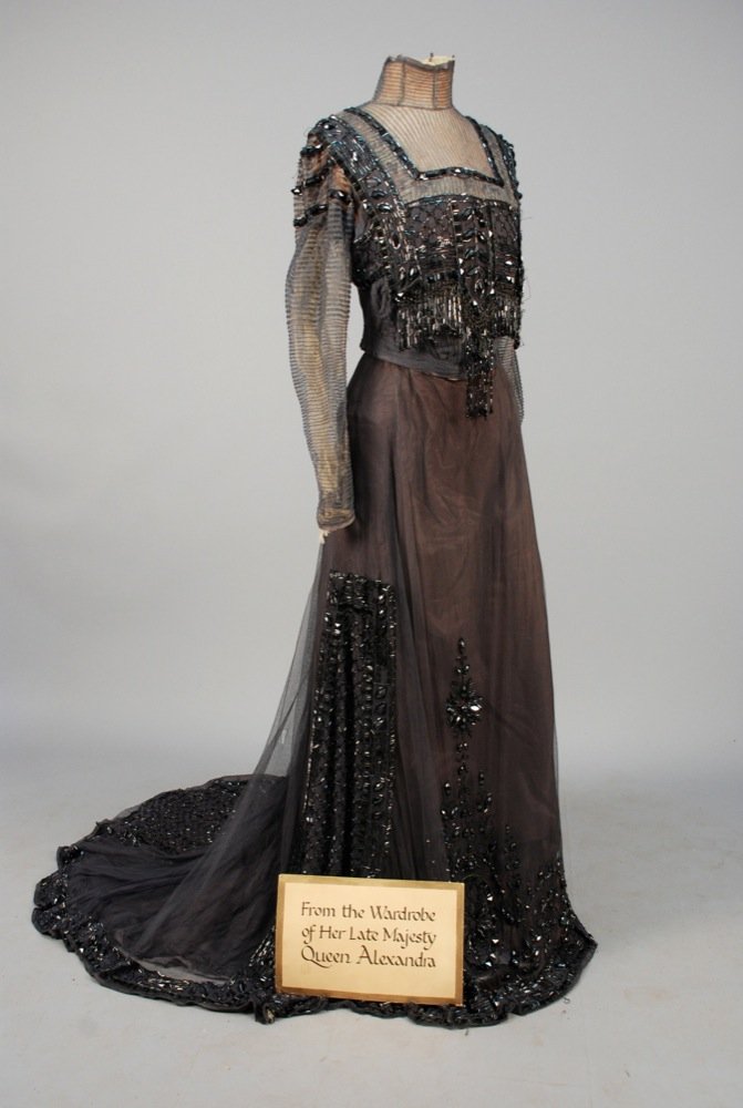 PARIS BEADED TULLE GOWN ATTRIBUTED to QUEEN ALEXANDRA, (1 of 8)