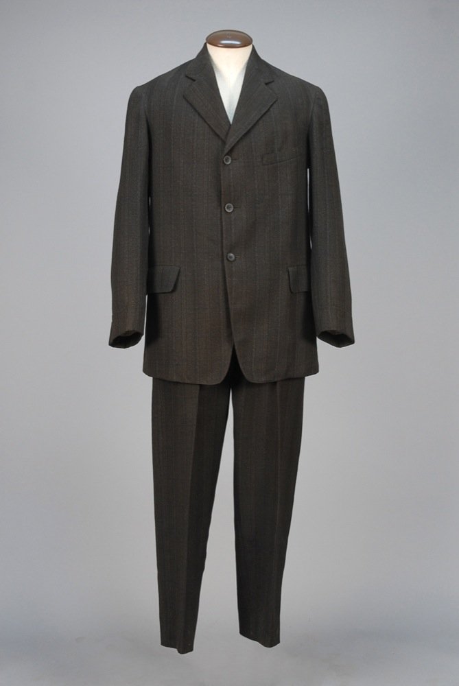 GENTS EDWARDIAN THREE PIECE LOUNGE SUIT. Black and (1 of 7)