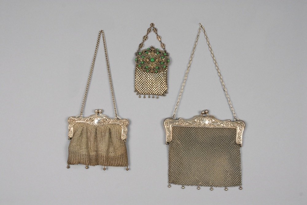 THREE METAL MESH PURSES, LATE 19th - EARLY 20th C. Two (1 of 2)