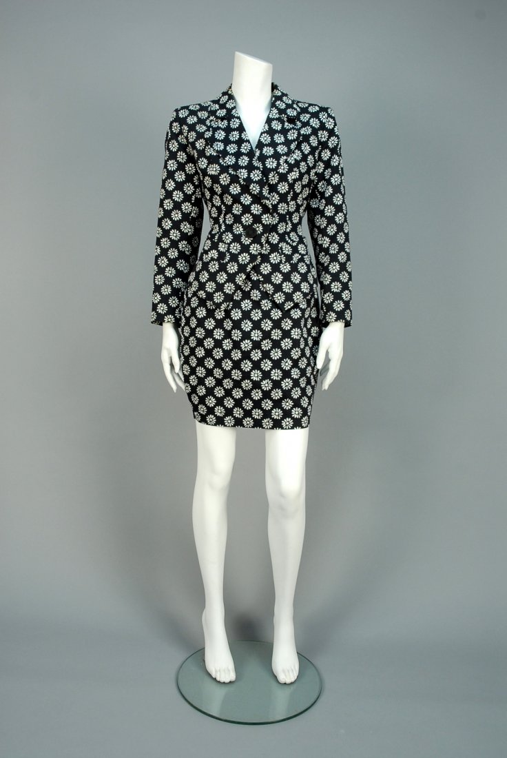 SAINT LAURANT RIVE GAUCHE PRINTED COTTON SKIRT SUIT, (1 of 3)