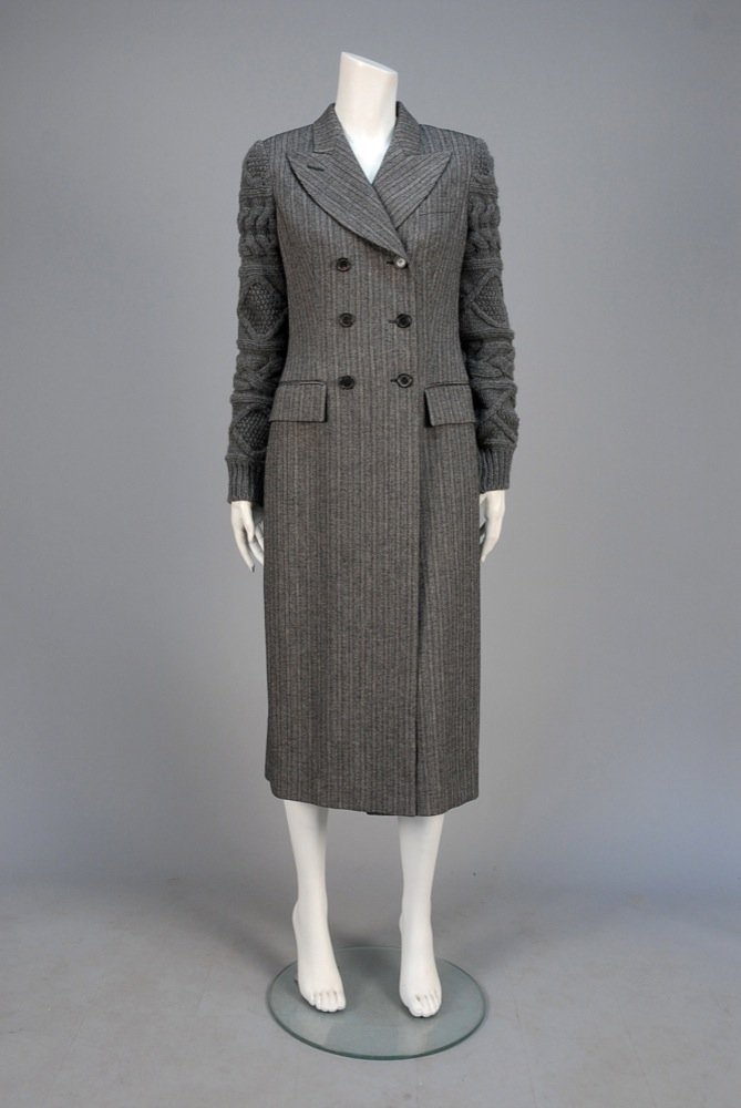 ALEXANDER McQUEEN RUNWAY WOOL COAT, 2006. Double (1 of 3)