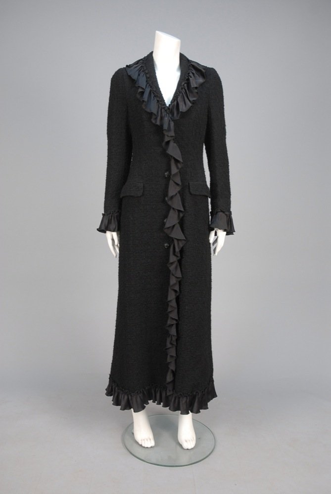MOSCHINO CHEAP and CHIC BOUCLE DRESS COAT. Full length (1 of 4)