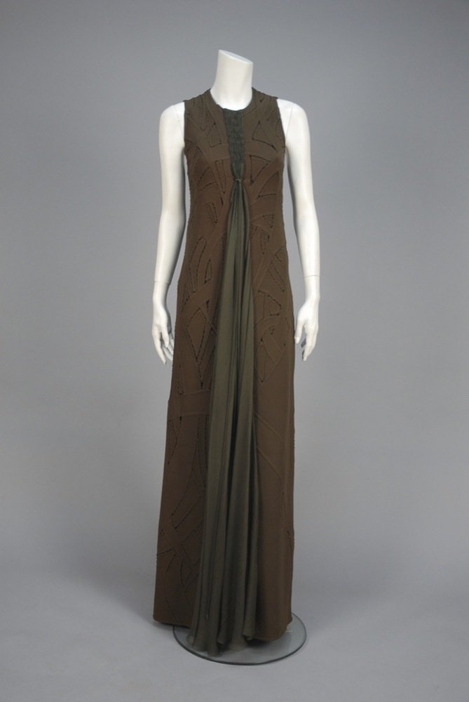 CHADO RALPH RUCCI WOOL and SILK EVENING DRESS with (1 of 3)