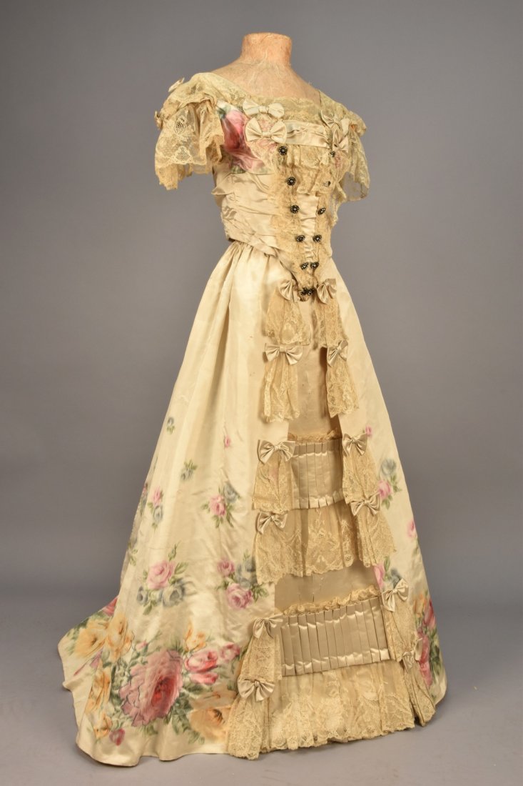 MME. HENRIETTE TISSIER PARIS WARP PRINTED SILK EVENING (1 of 8)