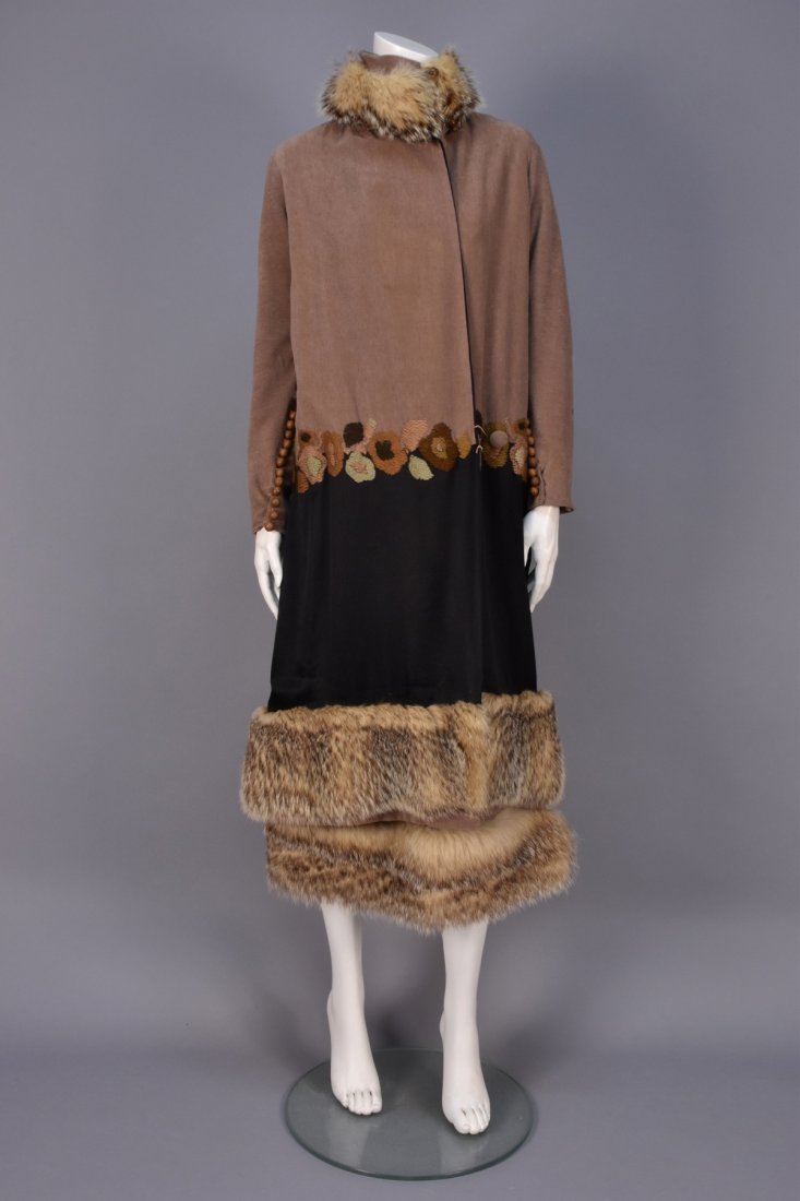 EMBROIDERED ENSEMBLE with FUR TRIM, 1918 - 1919. (1 of 8)