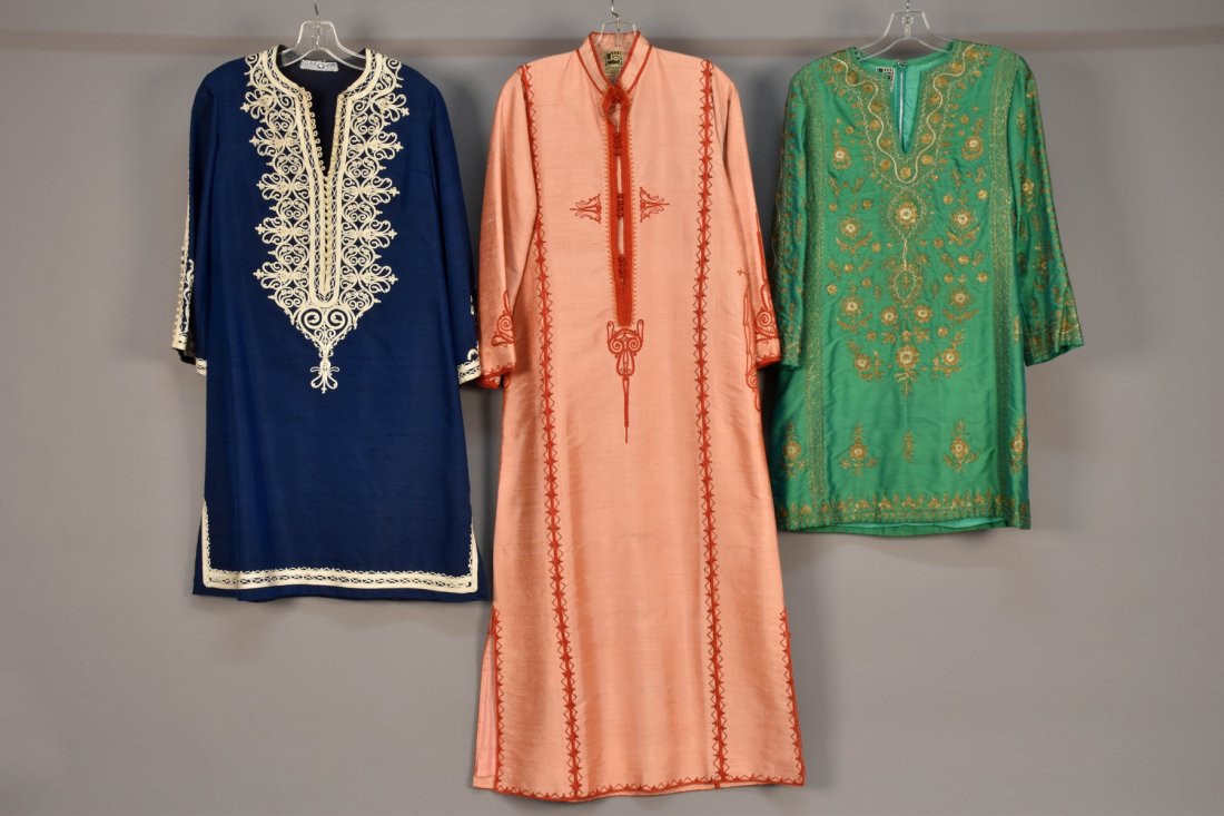THREE MIDDLE EASTERN SILK GARMENTS, 1960s - 1970s. (1 of 3)