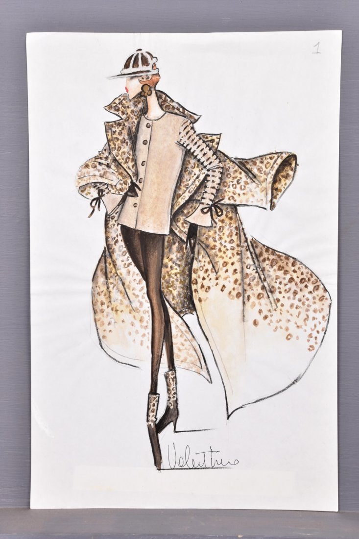 VALENTINO FASHION ILLUSTRATION, LATE 20th C. (1 of 1)