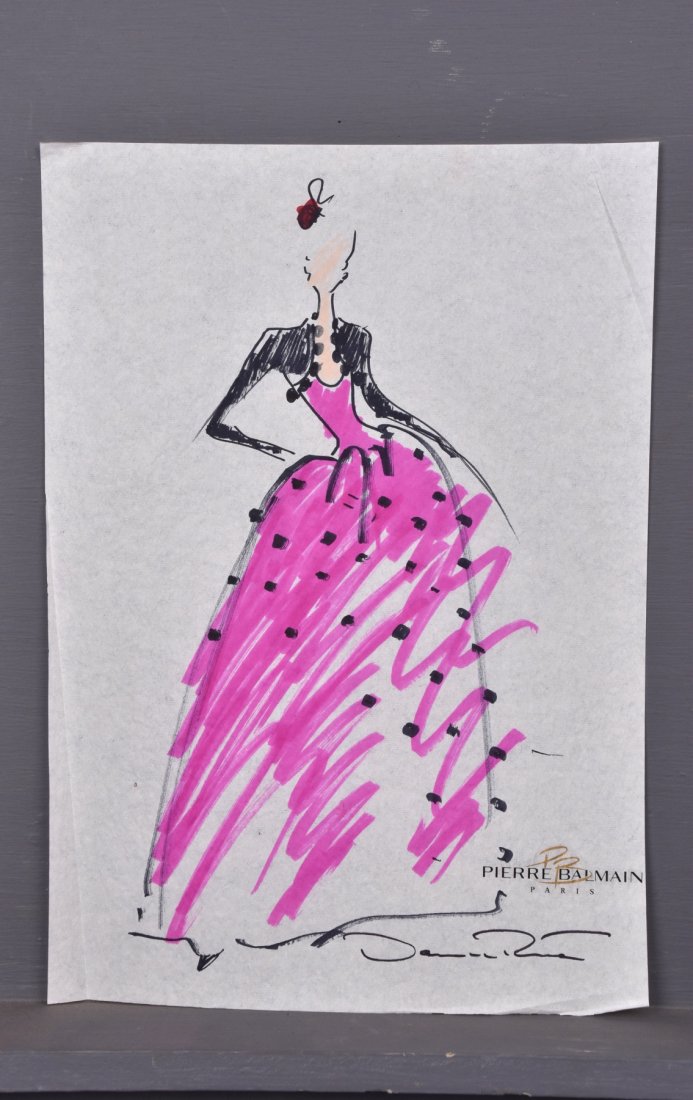 OSCAR de la RENTA FASHION ILLUSTRATION, LATE 20th C. (1 of 1)
