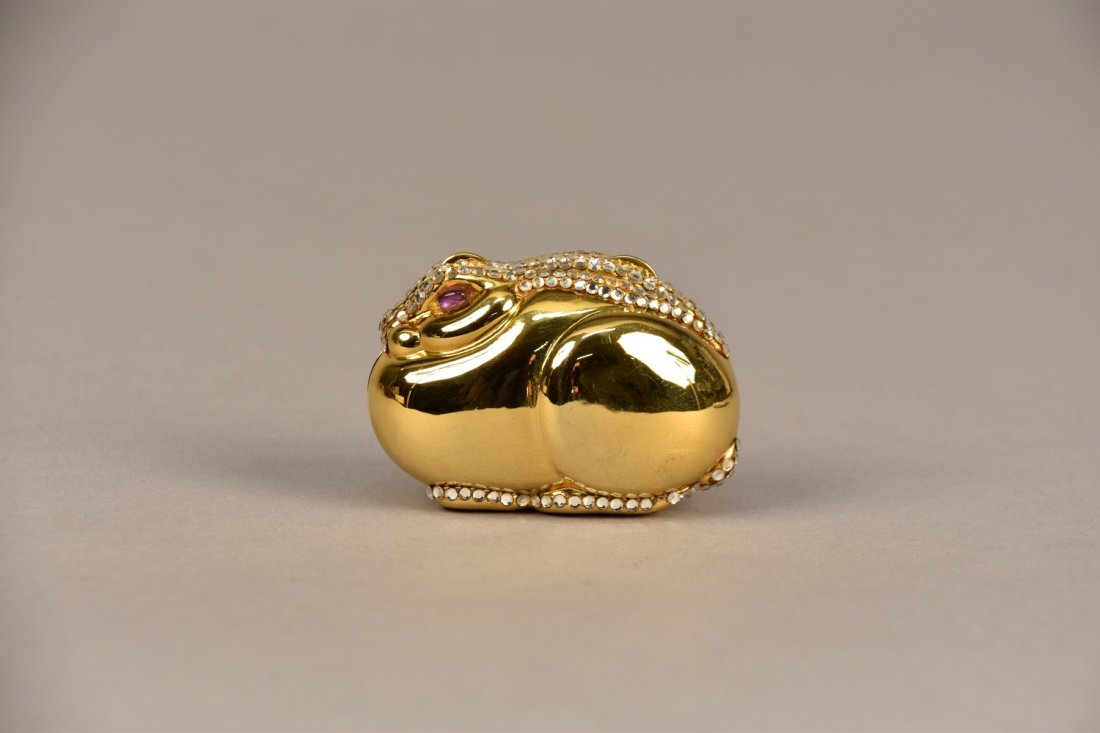 JUDITH LEIBER CRYSTAL RABBIT PILLBOX. (1 of 3)