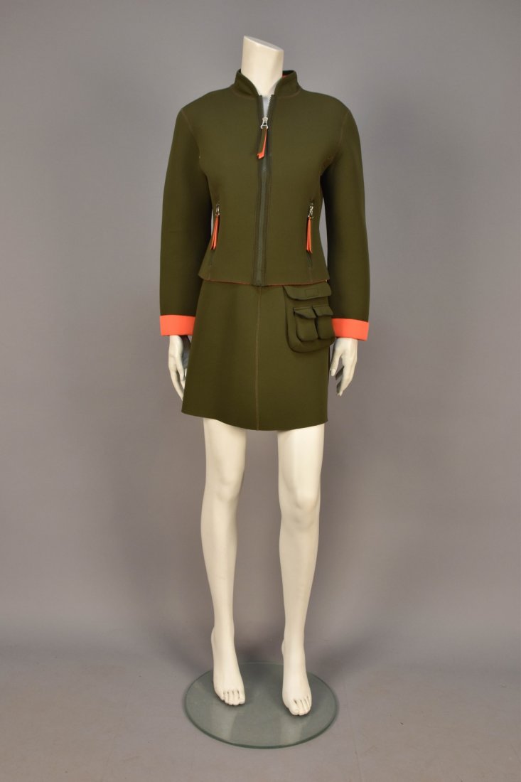 JEAN PAUL GAULTIER SCUBA JACKET and SKIRT, 1990s. (1 of 3)