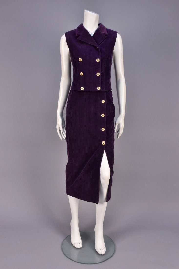 VERSACE CORDUROY JUMPER and VEST ENSEMBLE. (1 of 4)