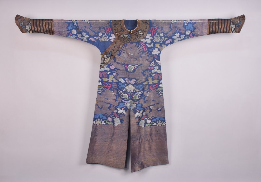 CHINESE METALLIC BROCADE SUMMER ROBE, EARLY 20th C. (1 of 4)