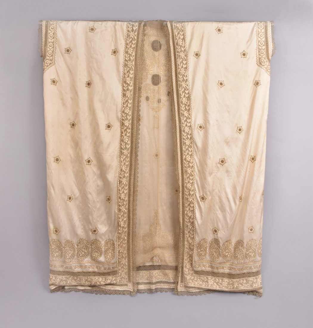 MIDDLE EASTERN SILK and METALLIC CAFTAN,  MID 20th C (1 of 6)