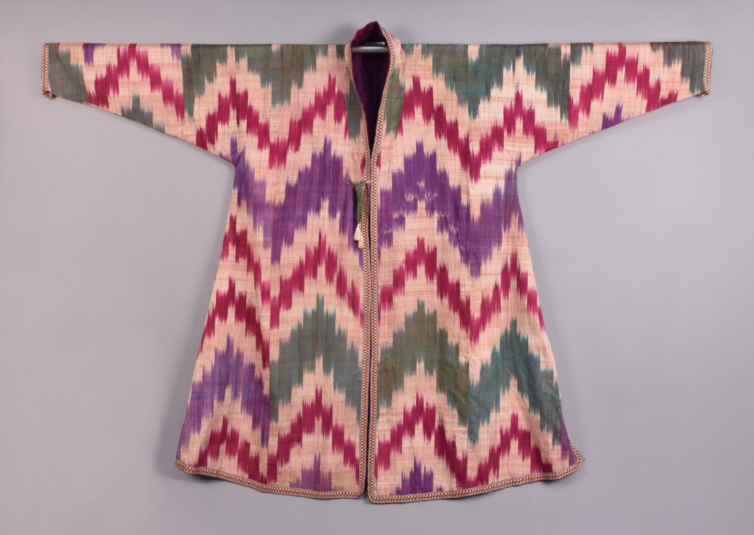 SILK IKAT ROBE, IRAN, 20th C (1 of 3)