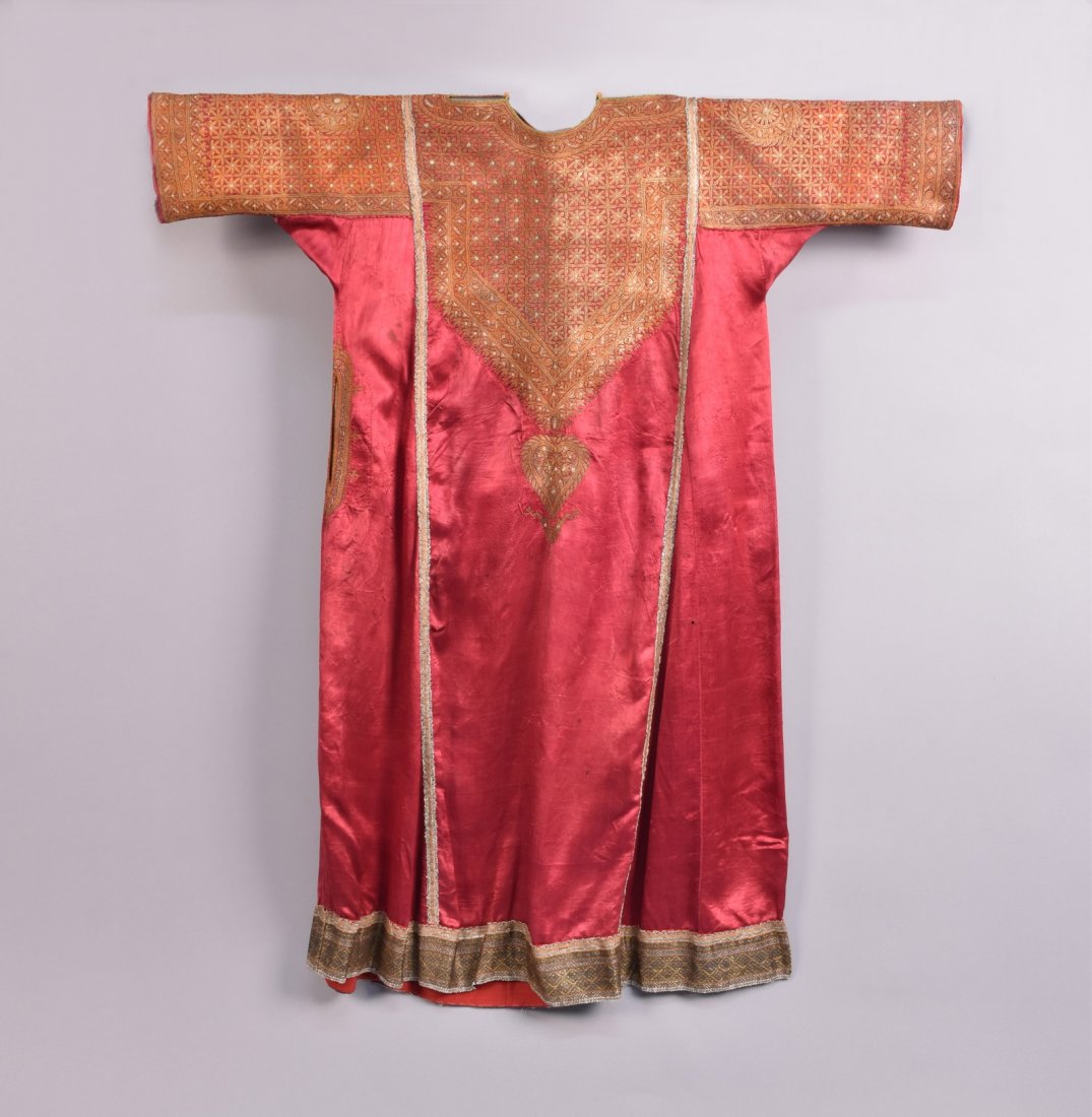 MIDDLE EASTERN METALLIC EMBROIDERED ROBE, EARLY 20th C (1 of 4)