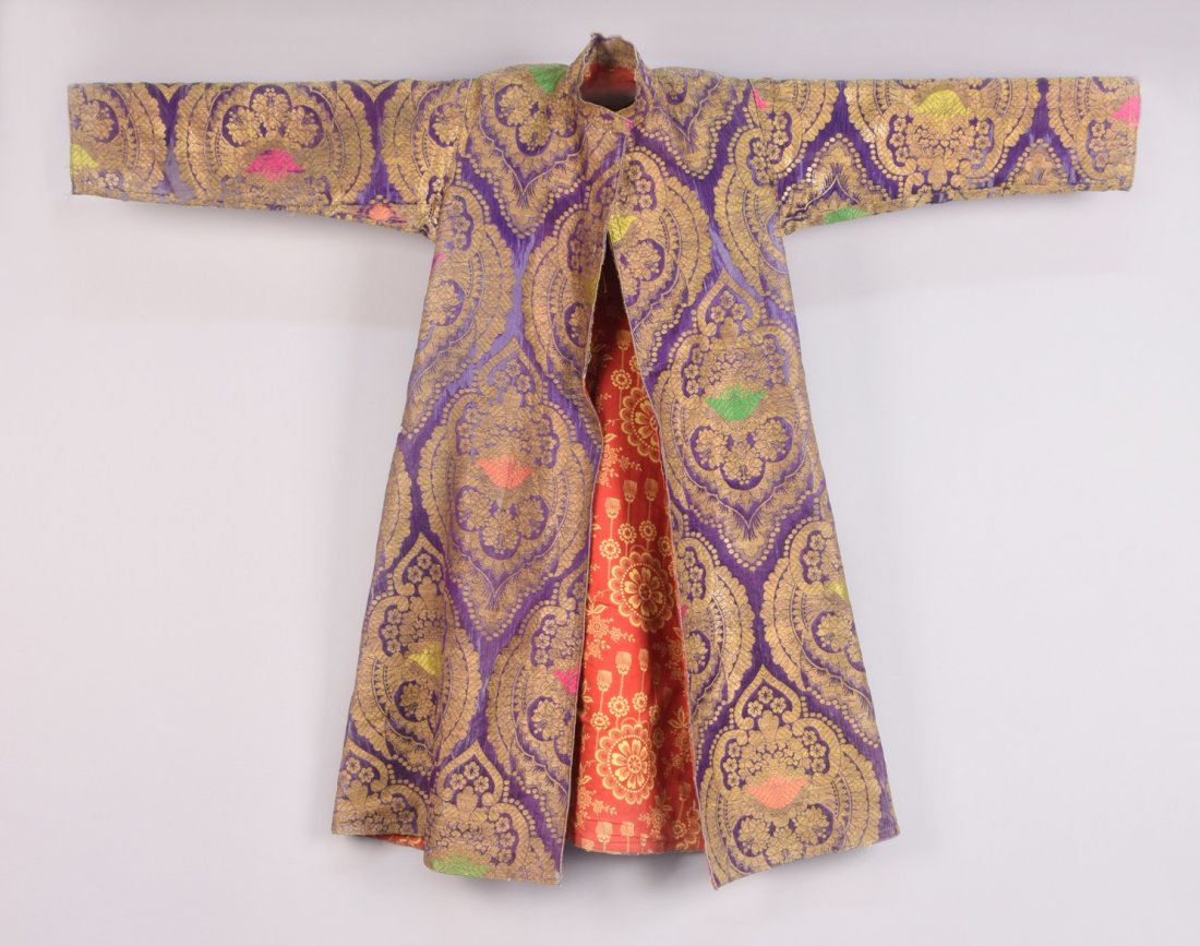 RUSSIAN METALLIC BROCADE ROBE, 19th - EARLY 20th C. (1 of 6)