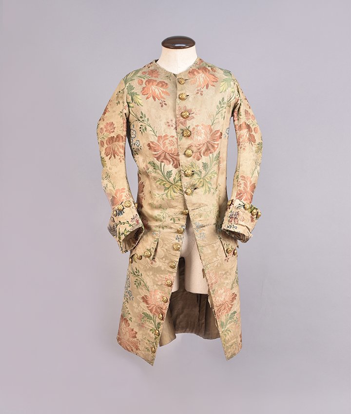 GENTS SILK BROCADE COAT, MID 18th C. (1 of 5)