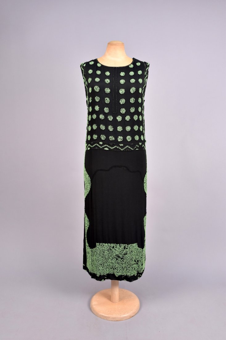 DECO BEADED DINNER DRESS, 1920s. (1 of 5)
