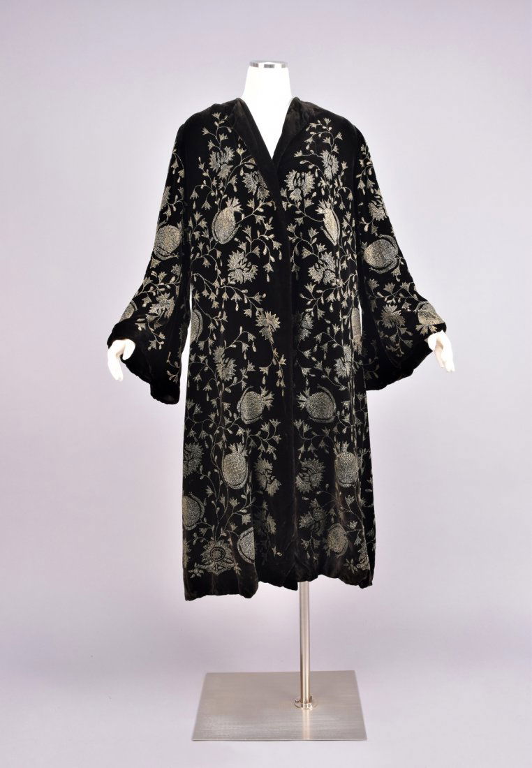 VELVET COAT with METALLIC PAINT DECORATION, 1920s (1 of 3)