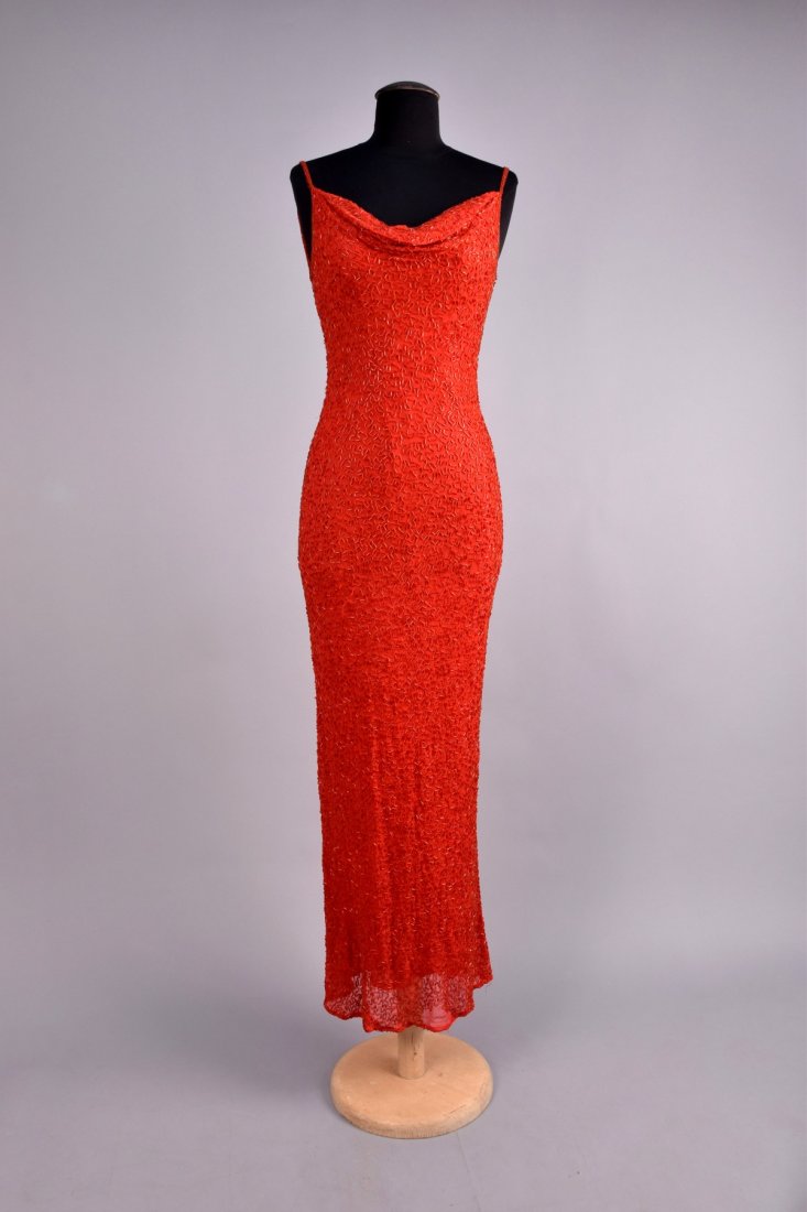 BEADED CHIFFON EVENING GOWN, 1930s (1 of 4)