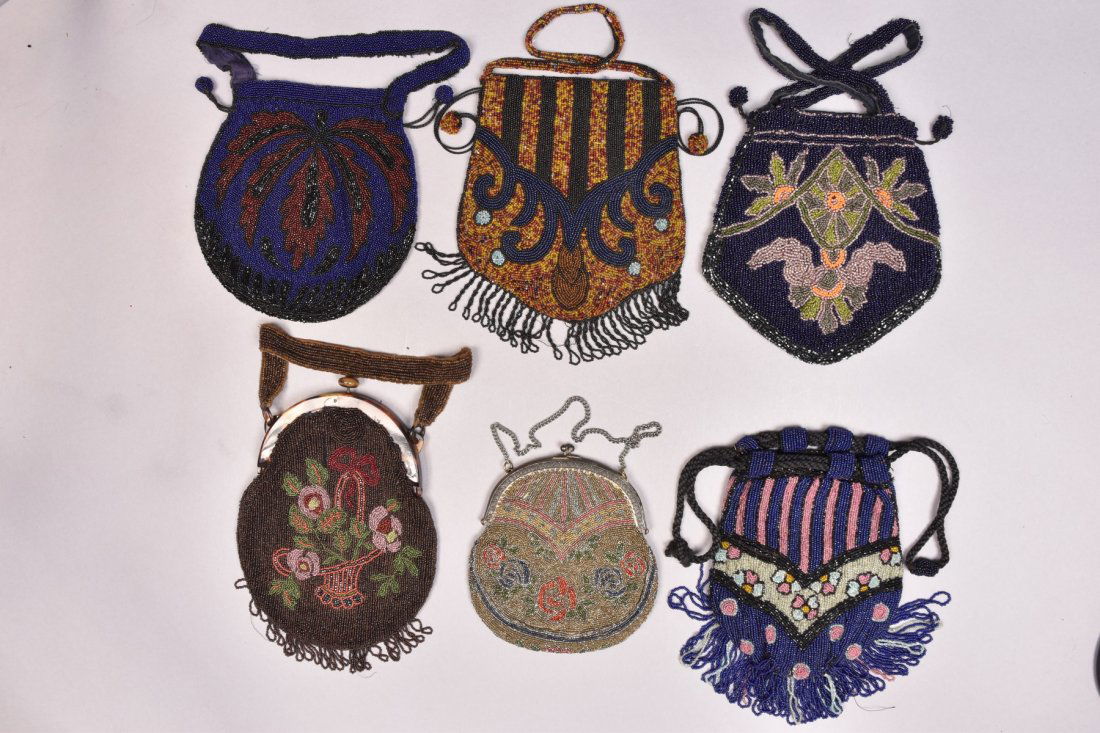 SIX ART DECO BEADED BAGS, EARLY 20th C. (1 of 2)