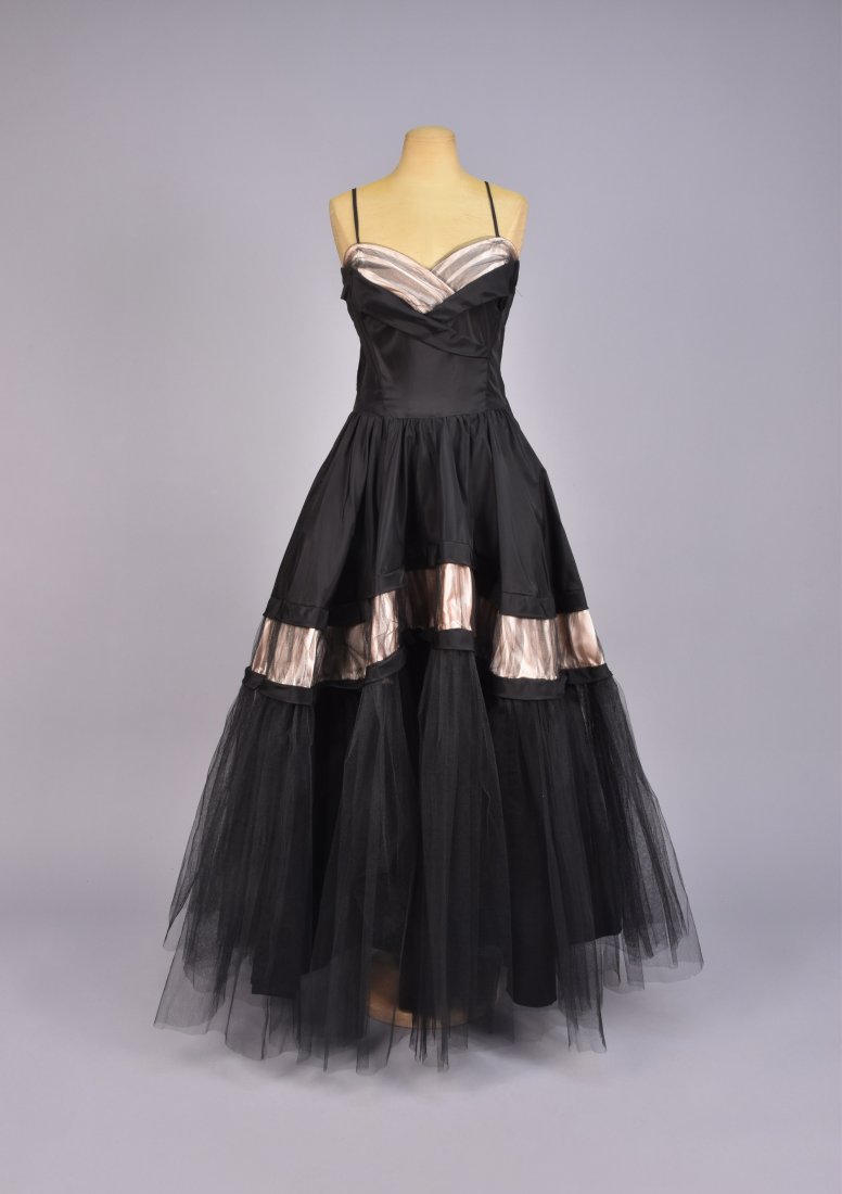 EMMA DOMB TAFFETA and NET PARTY DRESS, 1950s (1 of 4)