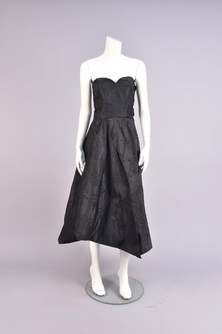 CEIL CHAPMAN SILK BROCADE DRESS and JACKET, 1950s (1 of 5)