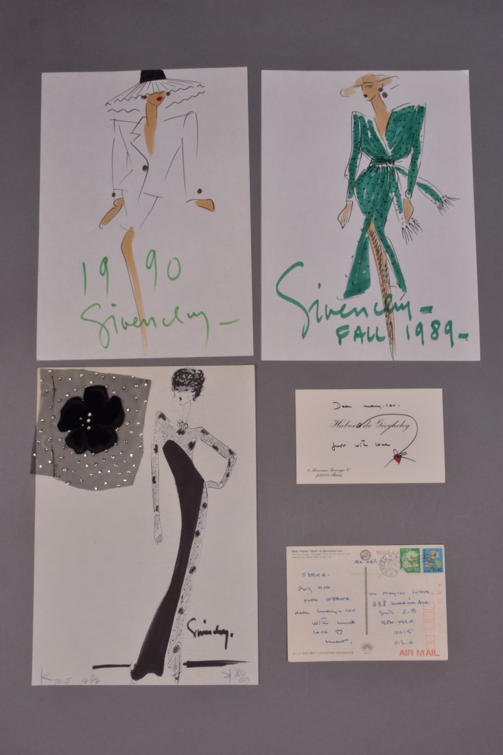 THREE GIVENCHY FASHION ILLUSTRATIONS 1980s - 1990s (1 of 1)