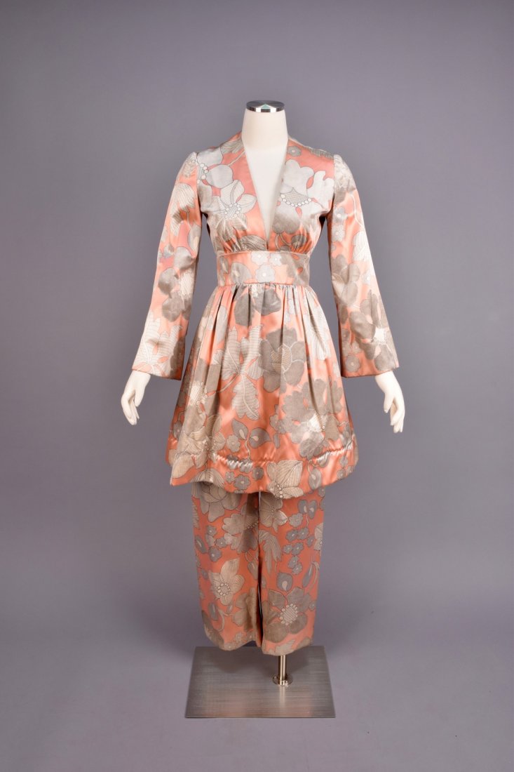 GEORGE HALLEY MOD SILK TUNIC and PANTS, c. 1970 (1 of 3)